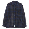 DESCENDANT ディセンダント 21SS 211BRDS-SHM06 MILPITAS CHECK LS SHIRT オープンカラー 長袖 チェック シャツ ネイビー系 ブラウン系 2【新古品】【未使用】【中古】