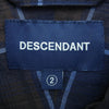 DESCENDANT ディセンダント 21SS 211BRDS-SHM06 MILPITAS CHECK LS SHIRT オープンカラー 長袖 チェック シャツ ネイビー系 ブラウン系 2【新古品】【未使用】【中古】