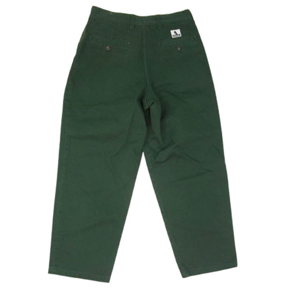 DESCENDANT ディセンダント 24SS 241WVDS-PTM09 DC-3 ORGANIC COTTON TWILL TROUSERS FADE WASH テーパード パンツ グリーン系 1【極上美品】【中古】