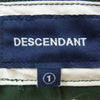 DESCENDANT ディセンダント 24SS 241WVDS-PTM09 DC-3 ORGANIC COTTON TWILL TROUSERS FADE WASH テーパード パンツ グリーン系 1【極上美品】【中古】