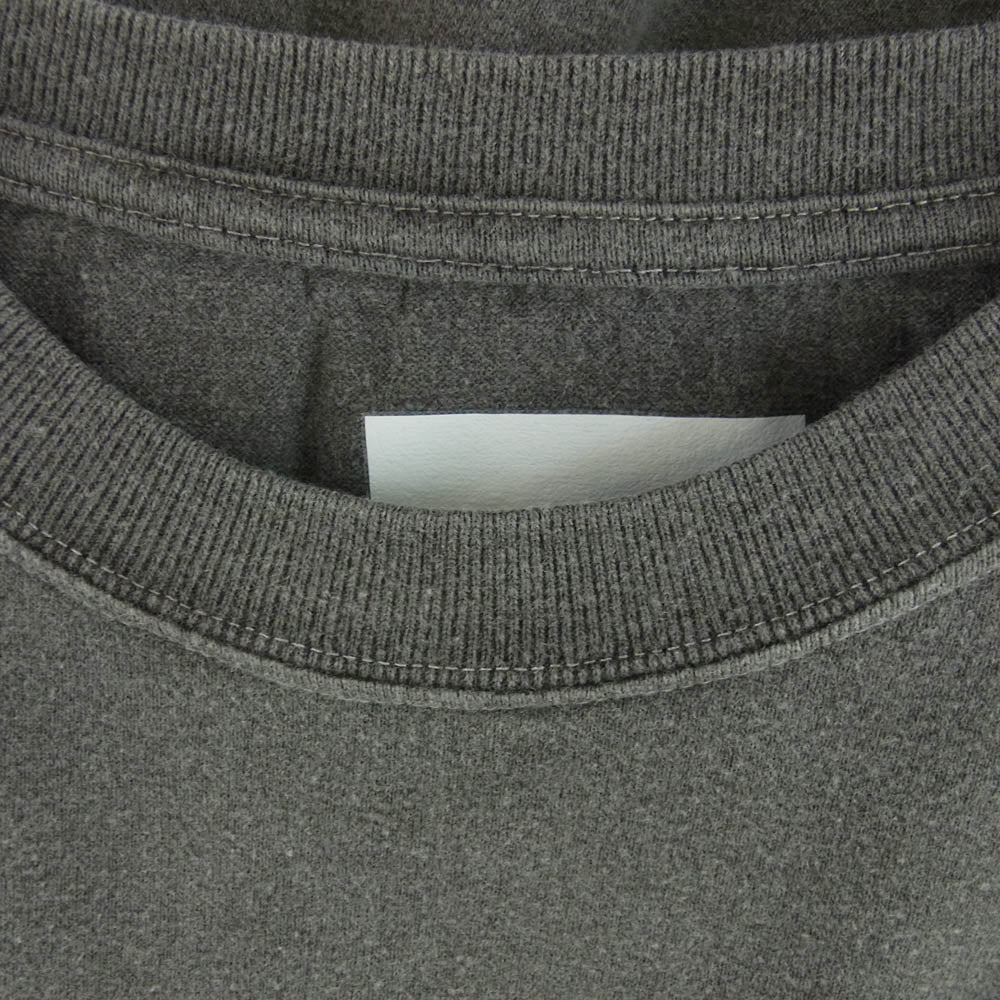 WTAPS ダブルタップス 23SS 231ATDT-CSM18 COTTON.SIGN L/S バック ロゴ 刺繍 ロングスリーブ カットソー Tシャツ スミ黒 ダークグレー系 4【極上美品】【中古】