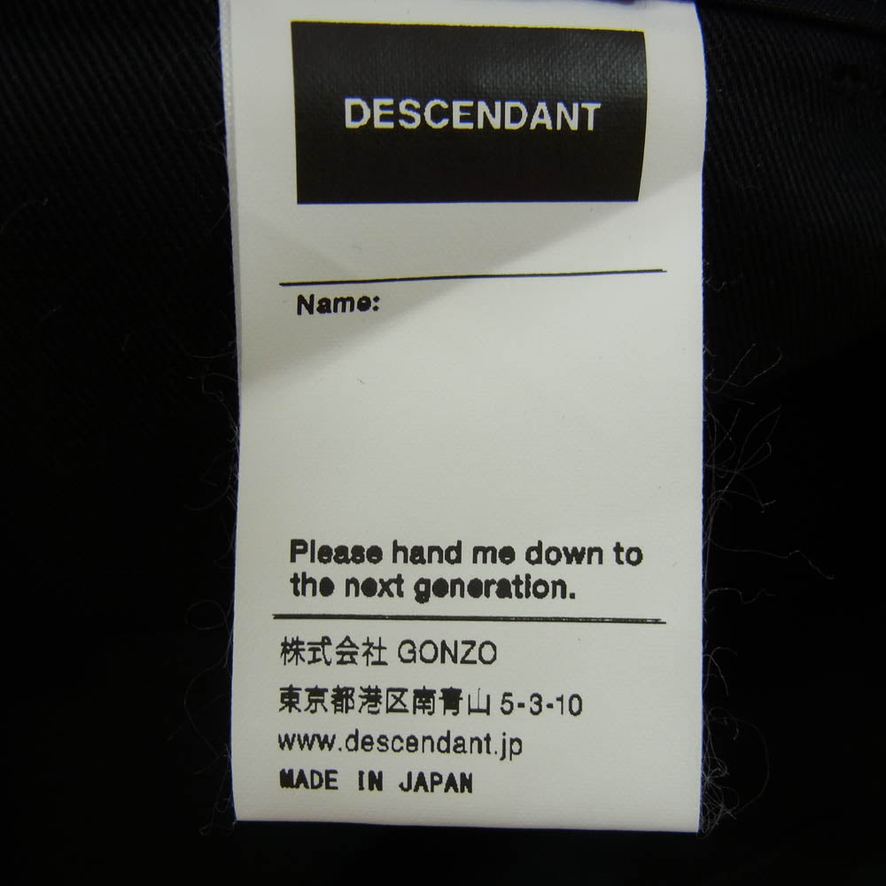 DESCENDANT ディセンダント 23AW 232WVDS-PTM01 SMOCK OXFORD TROUSERS CORDURA オックスフォード コーデュラ パンツ ブラック系 1【新古品】【未使用】【中古】