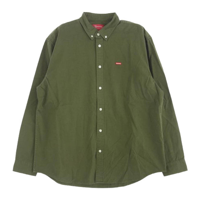 Supreme シュプリーム 22AW Small Box Logo Twill shirt スモールボックスロゴ ツイル 長袖 シャツ カーキ系 L【新古品】【未使用】【中古】