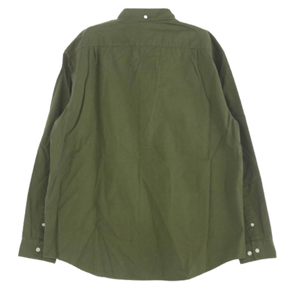 Supreme シュプリーム 22AW Small Box Logo Twill shirt スモールボックスロゴ ツイル 長袖 シャツ カーキ系 L【新古品】【未使用】【中古】