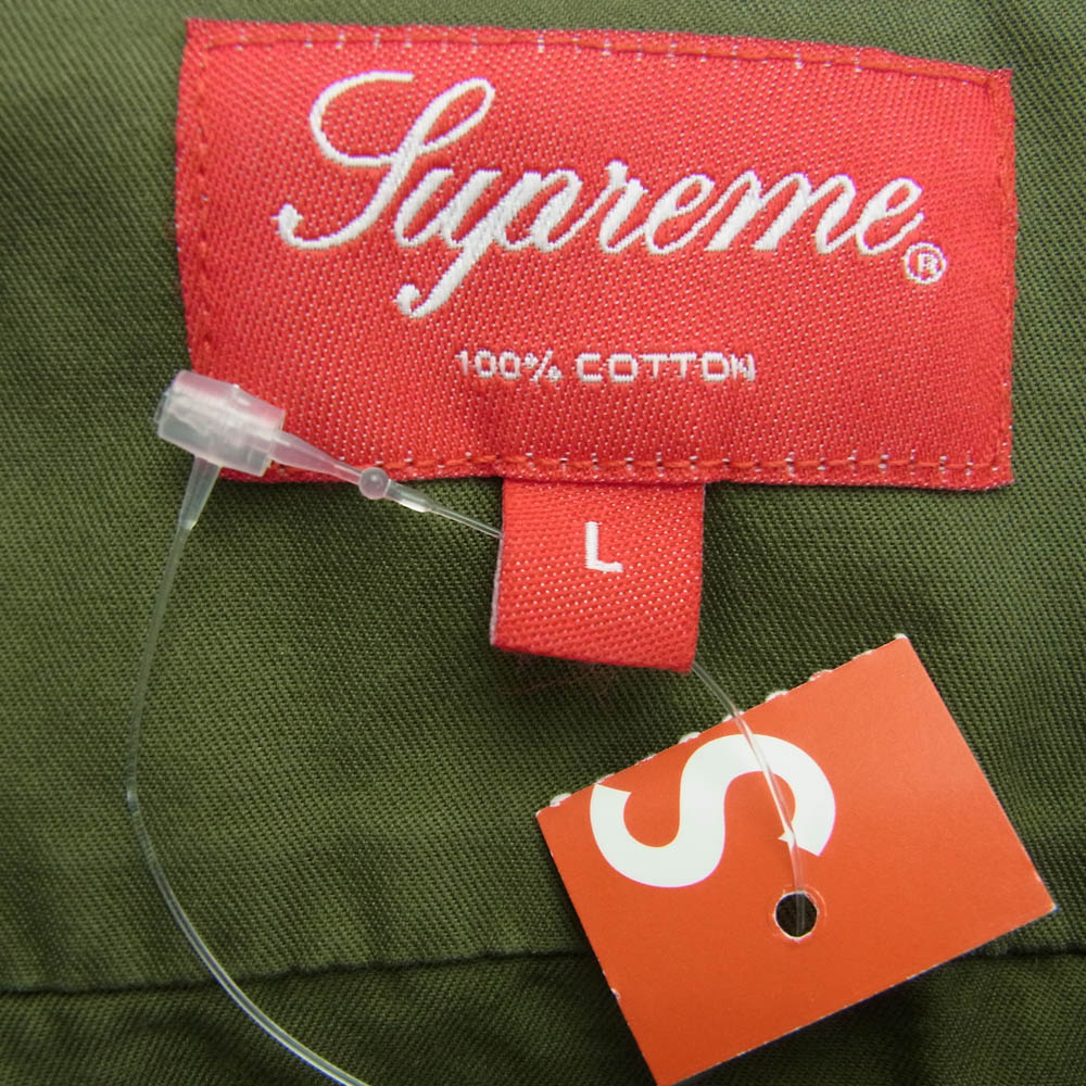 Supreme シュプリーム 22AW Small Box Logo Twill shirt スモールボックスロゴ ツイル 長袖 シャツ カーキ系 L【新古品】【未使用】【中古】