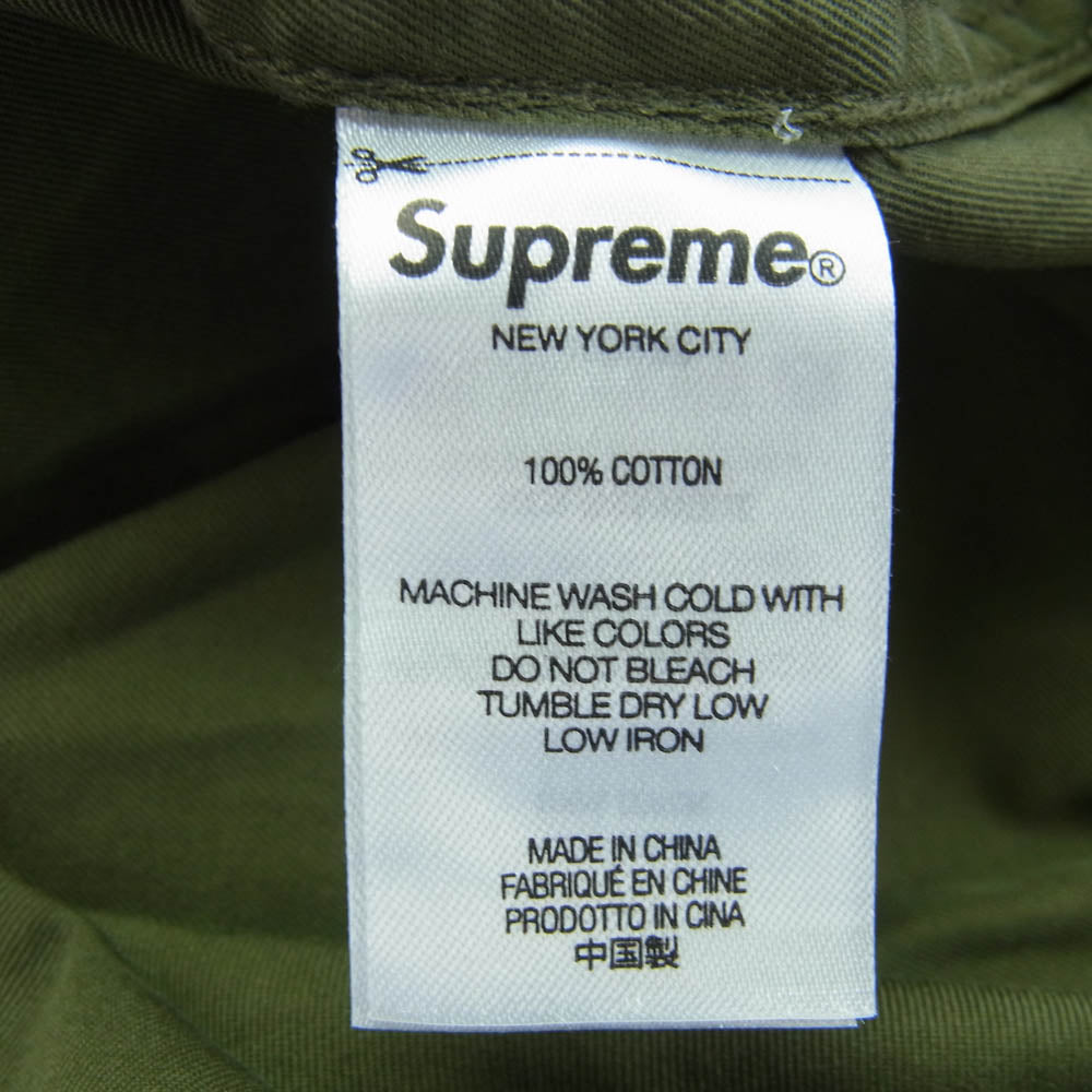 Supreme シュプリーム 22AW Small Box Logo Twill shirt スモールボックスロゴ ツイル 長袖 シャツ カーキ系 L【新古品】【未使用】【中古】