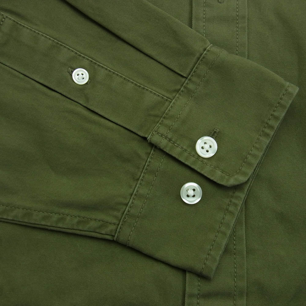 Supreme シュプリーム 22AW Small Box Logo Twill shirt スモールボックスロゴ ツイル 長袖 シャツ カーキ系 L【新古品】【未使用】【中古】