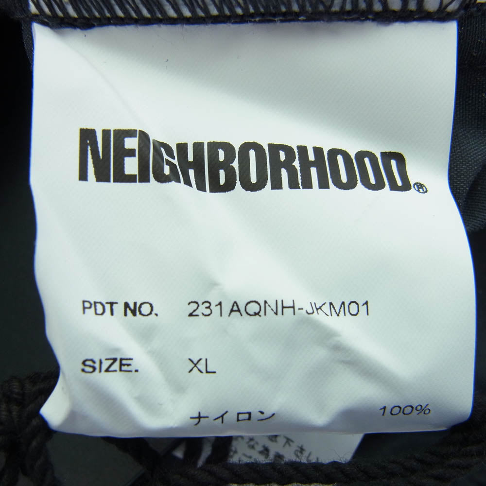 NEIGHBORHOOD ネイバーフッド 23SS 231AQNH-JKM01 BICOLOR TRACK JACKET ロゴワッペン バイカラー トラック ジャケット ブラック系 ダークグレー系 XL【新古品】【未使用】【中古】