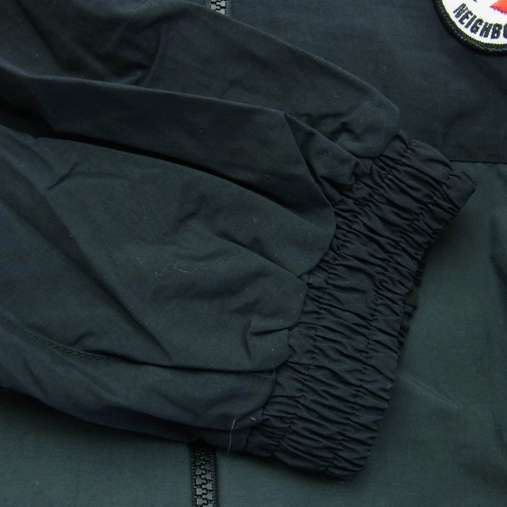 NEIGHBORHOOD ネイバーフッド 23SS 231AQNH-JKM01 BICOLOR TRACK JACKET ロゴワッペン バイカラー トラック ジャケット ブラック系 ダークグレー系 XL【新古品】【未使用】【中古】