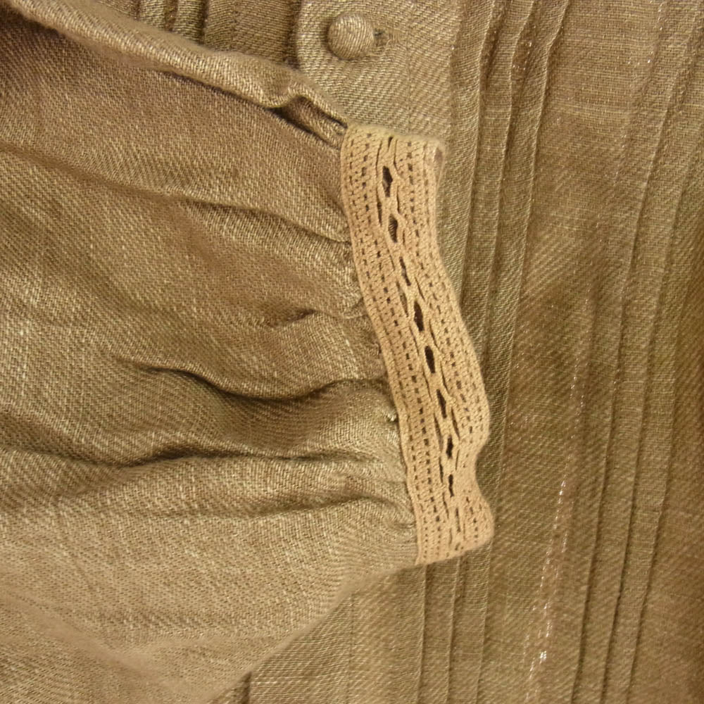 メドモアゼル リネン ブラウス 長袖 シャツ ベージュ ベージュ系 36【中古】