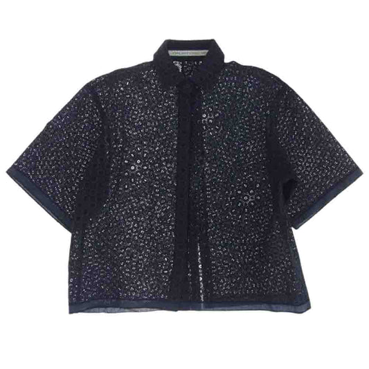 JOHN LAWRENCE SULLIVAN ジョンローレンスサリバン SH14-02-93 レース 半袖 シャツ ブラック ブラック系 ONE【中古】