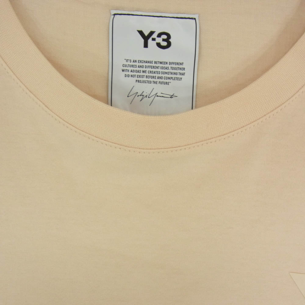 Y-3 Yohji Yamamoto ワイスリー ヨウジヤマモト HG6228 CLASSIC CHEST LOGO LS TEE クラシック チェスト ロゴ ロングスリーブ 長袖 Tシャツ カットソー ベージュ系 2XL【中古】