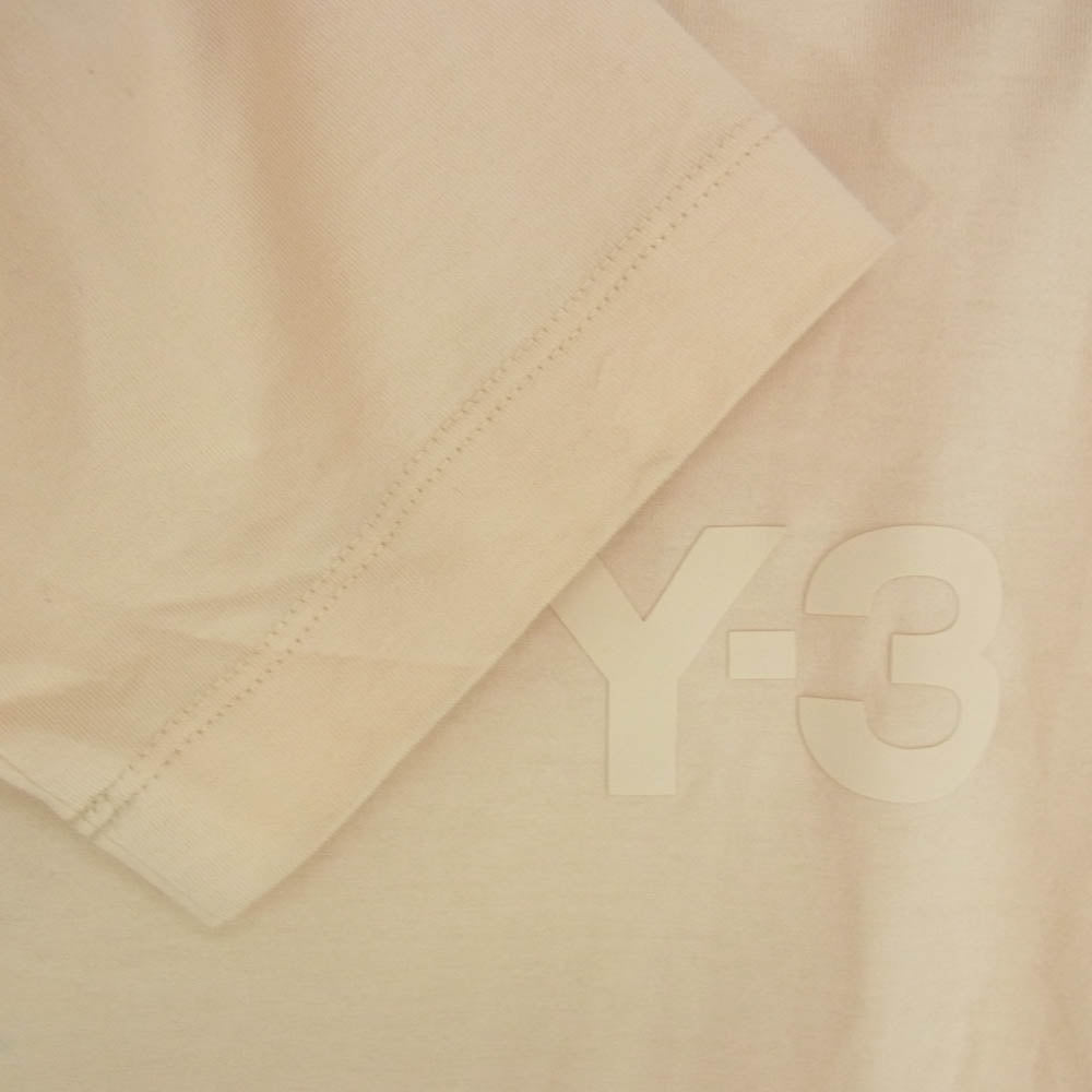 Y-3 Yohji Yamamoto ワイスリー ヨウジヤマモト HG6228 CLASSIC CHEST LOGO LS TEE クラシック チェスト ロゴ ロングスリーブ 長袖 Tシャツ カットソー ベージュ系 2XL【中古】