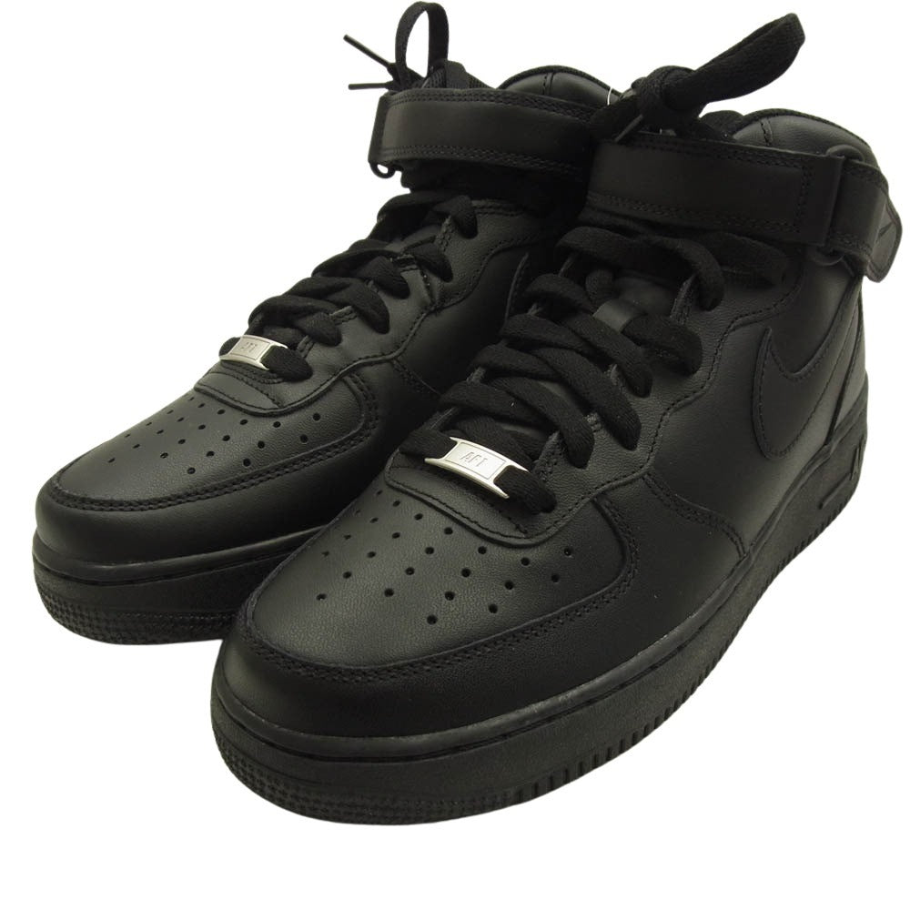 NIKE ナイキ CW2289-001 Air Force 1 Mid Black AF1 エアフォース ミッド スニーカー ブラック系 27cm【新古品】【未使用】【中古】