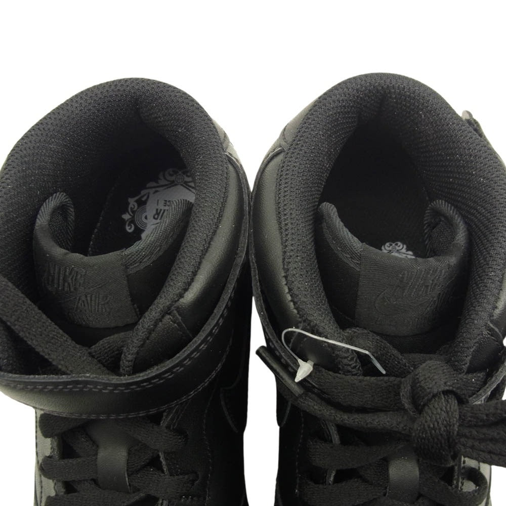 NIKE ナイキ CW2289-001 Air Force 1 Mid Black AF1 エアフォース ミッド スニーカー ブラック系 27cm【新古品】【未使用】【中古】