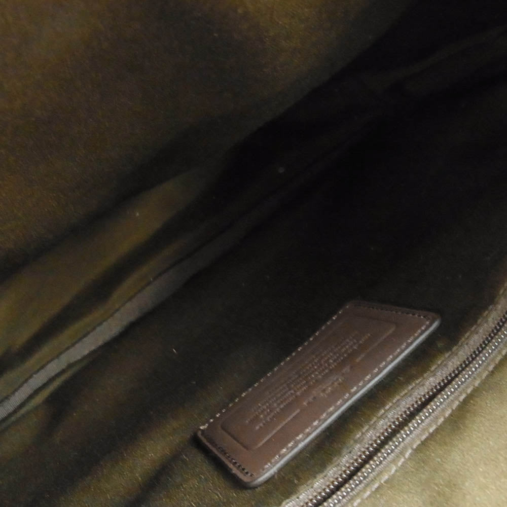 COACH コーチ F71065 レキシントン レザー ダブルジップトップ・コミュータ 2WAY ショルダーストラップ ブリーフケース ビジネスバッグ ブラウン系【中古】