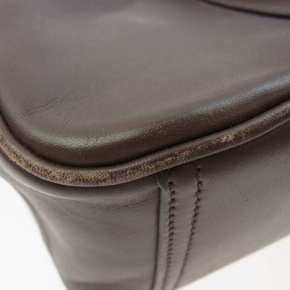 COACH コーチ F71065 レキシントン レザー ダブルジップトップ・コミュータ 2WAY ショルダーストラップ ブリーフケース ビジネスバッグ ブラウン系【中古】