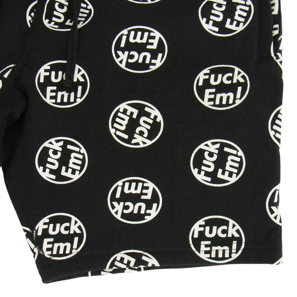 Supreme シュプリーム 14AW Fuck 'Em Sweat short スウェット ショート パンツ ブラック系 M【中古】