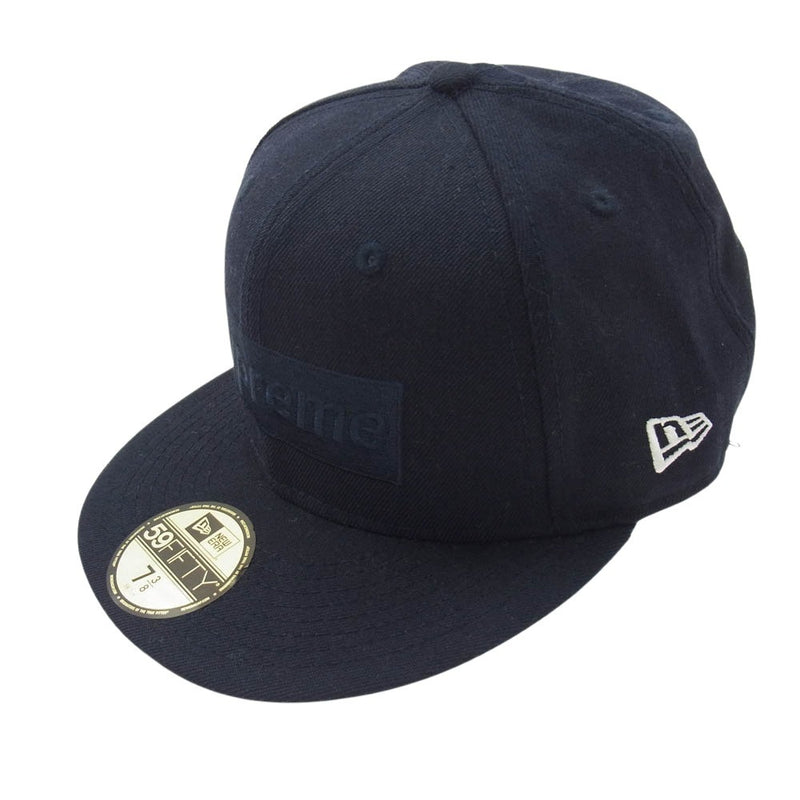 Supreme シュプリーム New Era Tonal Box Logo CAP ニューエラ ボックス ロゴ キャップ 帽子 ダークネイビー系【中古】