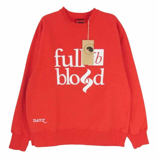 RATS ラッツ FULL BLOOD-002 15周年 記念 UNDERCOVER アンダーカバー NEIGHBORHOOD ネイバーフッド M&M COSTOM peRFORMANCE エムアンドエムカスタムパフォーマンス WTAPS ダブルタップス FLOOD BLOOD CREW NECK クルーネック スウェット レッド系 S【美品】【中古】