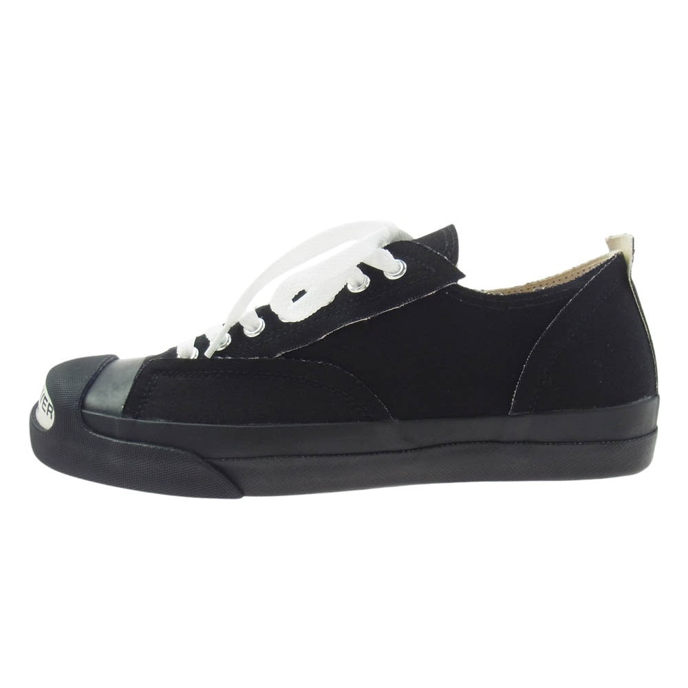 UNDERCOVER アンダーカバー 22AW UC2B9F05 TOE LOGO CANVAS SNEAKERS ロゴ キャンバス スニーカー ローカット スニーカー ブラック系 M【極上美品】【中古】