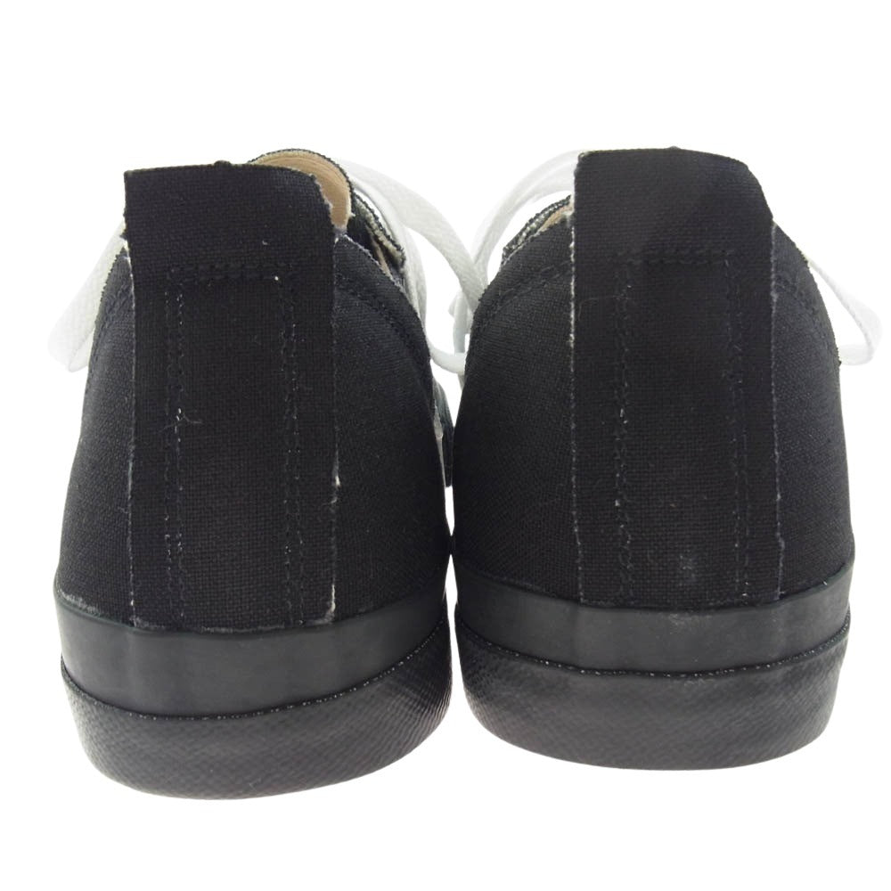 UNDERCOVER アンダーカバー 22AW UC2B9F05 TOE LOGO CANVAS SNEAKERS ロゴ キャンバス スニーカー ローカット スニーカー ブラック系 M【極上美品】【中古】