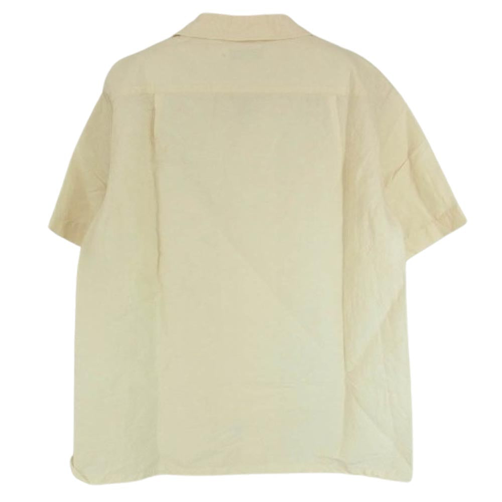 A VONTADE アボンタージ コットン リネン オープンカラー 半袖シャツ オフホワイト系 S【中古】