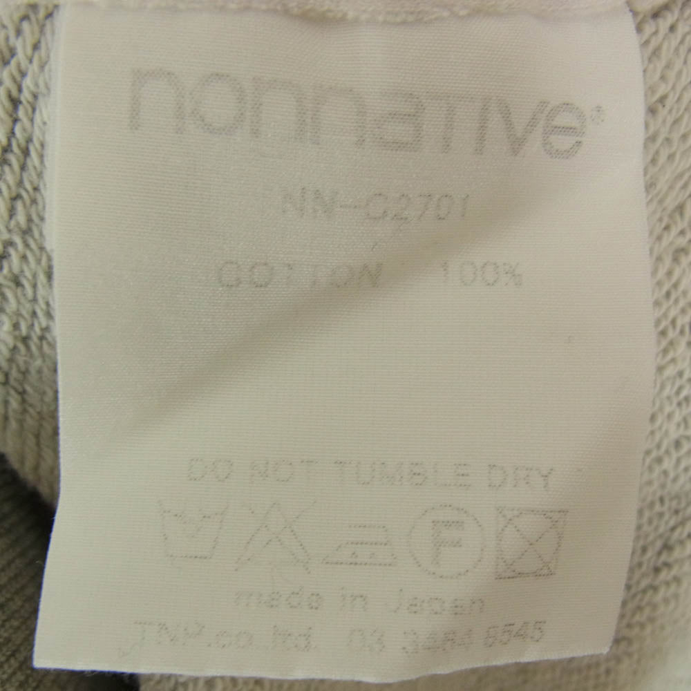 nonnative ノンネイティブ NN-C2701 DWELLER HOODED FULL ZIP SWEATER COTTON MARBLE SWEAT パーカー グレー系 1【中古】