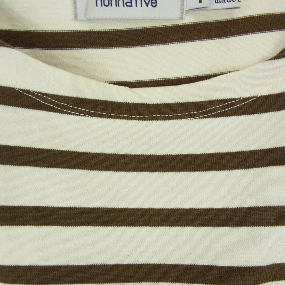 nonnative ノンネイティブ NN-C2506 SAILOR BOAT LS COTTON BORDER JERSEY ボーダー カットソー カーキ系 1【中古】