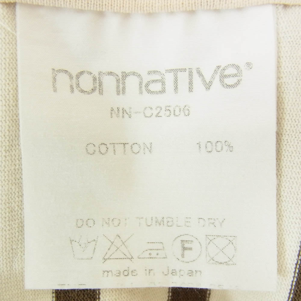 nonnative ノンネイティブ NN-C2506 SAILOR BOAT LS COTTON BORDER JERSEY ボーダー カットソー カーキ系 1【中古】