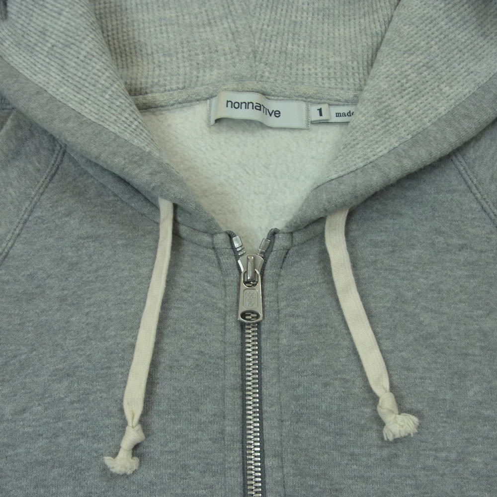 nonnative ノンネイティブ NN-C2601 DWELLER HOODED FULL ZIP COTTON SWEAT ジップ パーカー 日本製 グレー系 1【中古】
