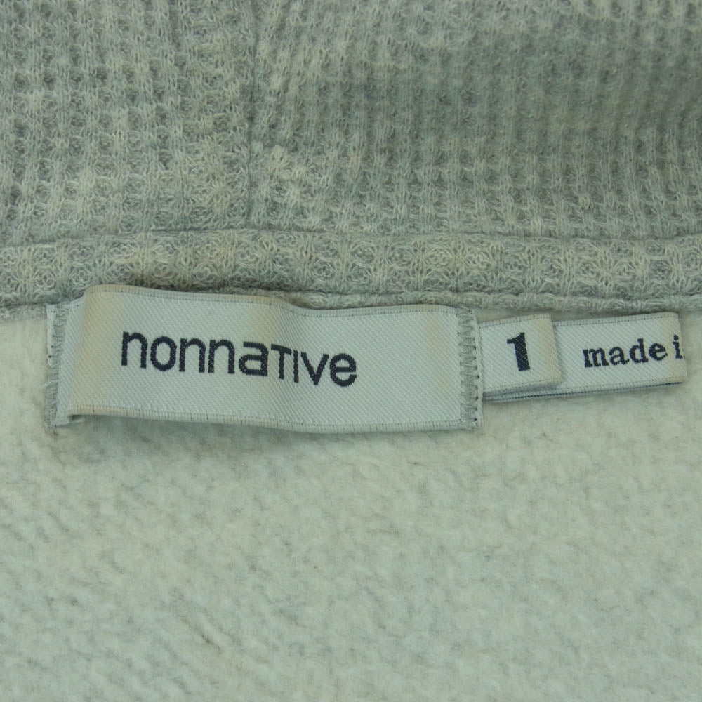 nonnative ノンネイティブ NN-C2601 DWELLER HOODED FULL ZIP COTTON SWEAT ジップ パーカー 日本製 グレー系 1【中古】
