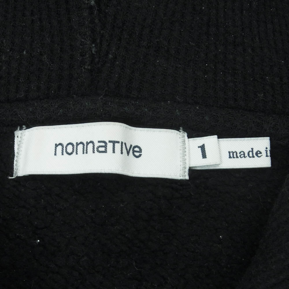 nonnative ノンネイティブ NN-C2601 DWELLER HOODED FULL ZIP COTTON SWEAT ジップ パーカー 日本製 ブラック系 1【中古】