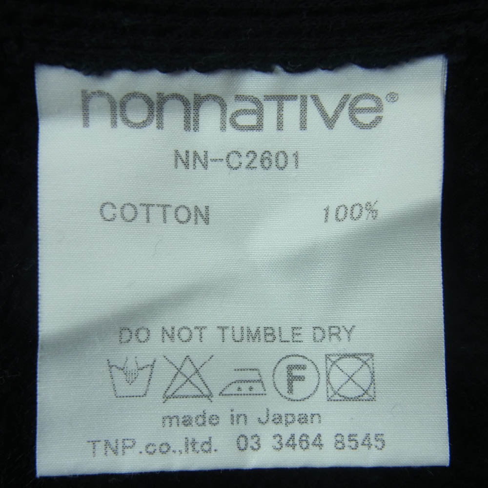 nonnative ノンネイティブ NN-C2601 DWELLER HOODED FULL ZIP COTTON SWEAT ジップ パーカー 日本製 ブラック系 1【中古】