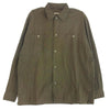 COMOLI コモリ N03-02004 open collar shirt オープンカラー シャツ グリーン系 1【中古】
