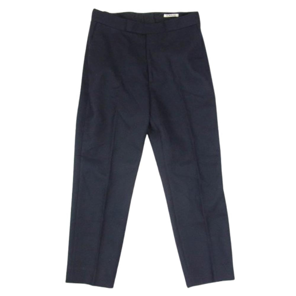 AURALEE オーラリー A8AP04LM LIGHT MELTON SLACKS スラックス パンツ ネイビー系 3【中古】