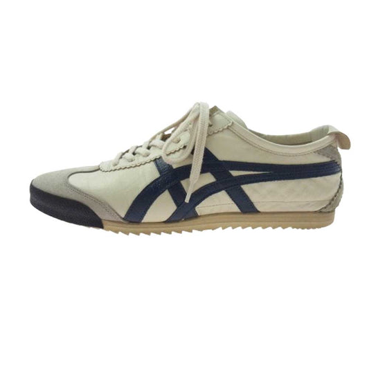 ONITSUKA TIGER オニツカタイガー 1181A435 MEXICO66 DELUXE メキシコ66 ローカット スニーカー ホワイト系 ブルー系 25.5cm【中古】