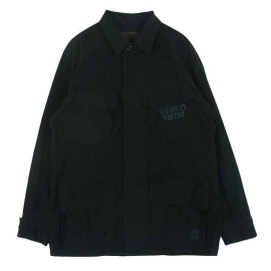 WACKO MARIA ワコマリア 天国東京 FATIGUE JACKET マリア プリント ファティーグ ジャケット 日本製 ブラック系 S【中古】