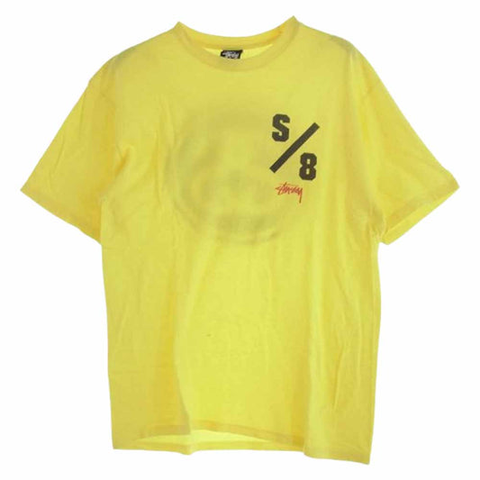 STUSSY ステューシー ロゴ プリント 半袖 Tシャツ イエロー系 M【中古】