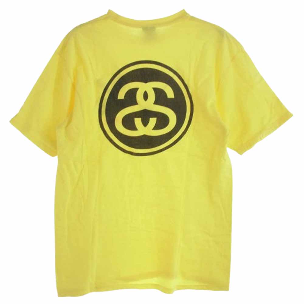 STUSSY ステューシー ロゴ プリント 半袖 Tシャツ イエロー系 M【中古】