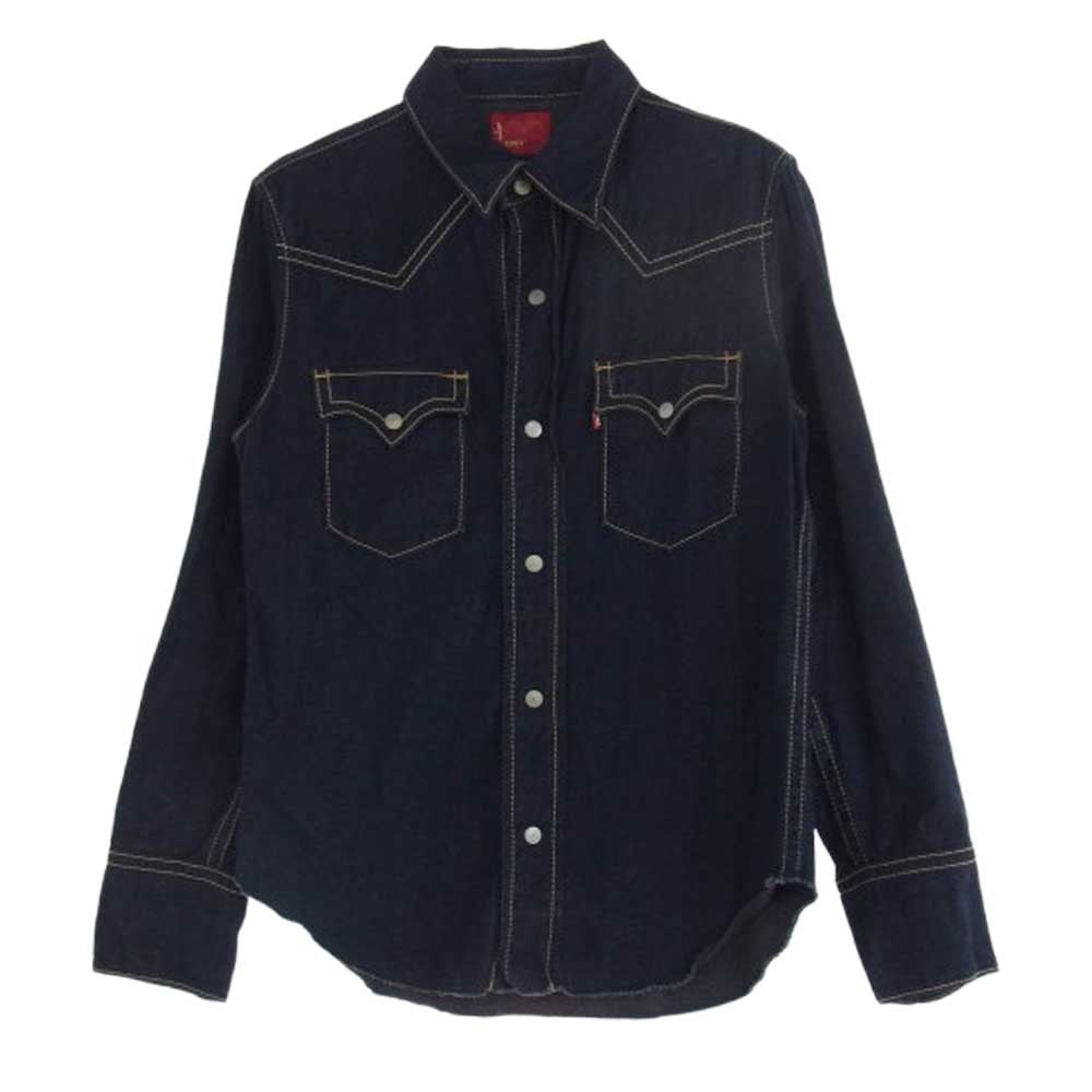 Levi's リーバイス TYPE1 JEANS 長袖 デニム ウエスタン シャツ インディゴブルー系 M【中古】