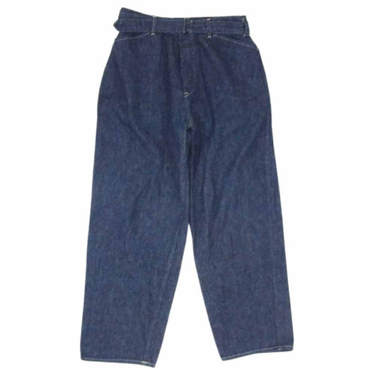 COMOLI コモリ 21SS T01-03004 ベルテッド デニム パンツ インディゴブルー系 2【中古】