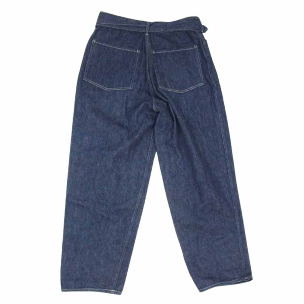 COMOLI コモリ 21SS T01-03004 ベルテッド デニム パンツ インディゴブルー系 2【中古】