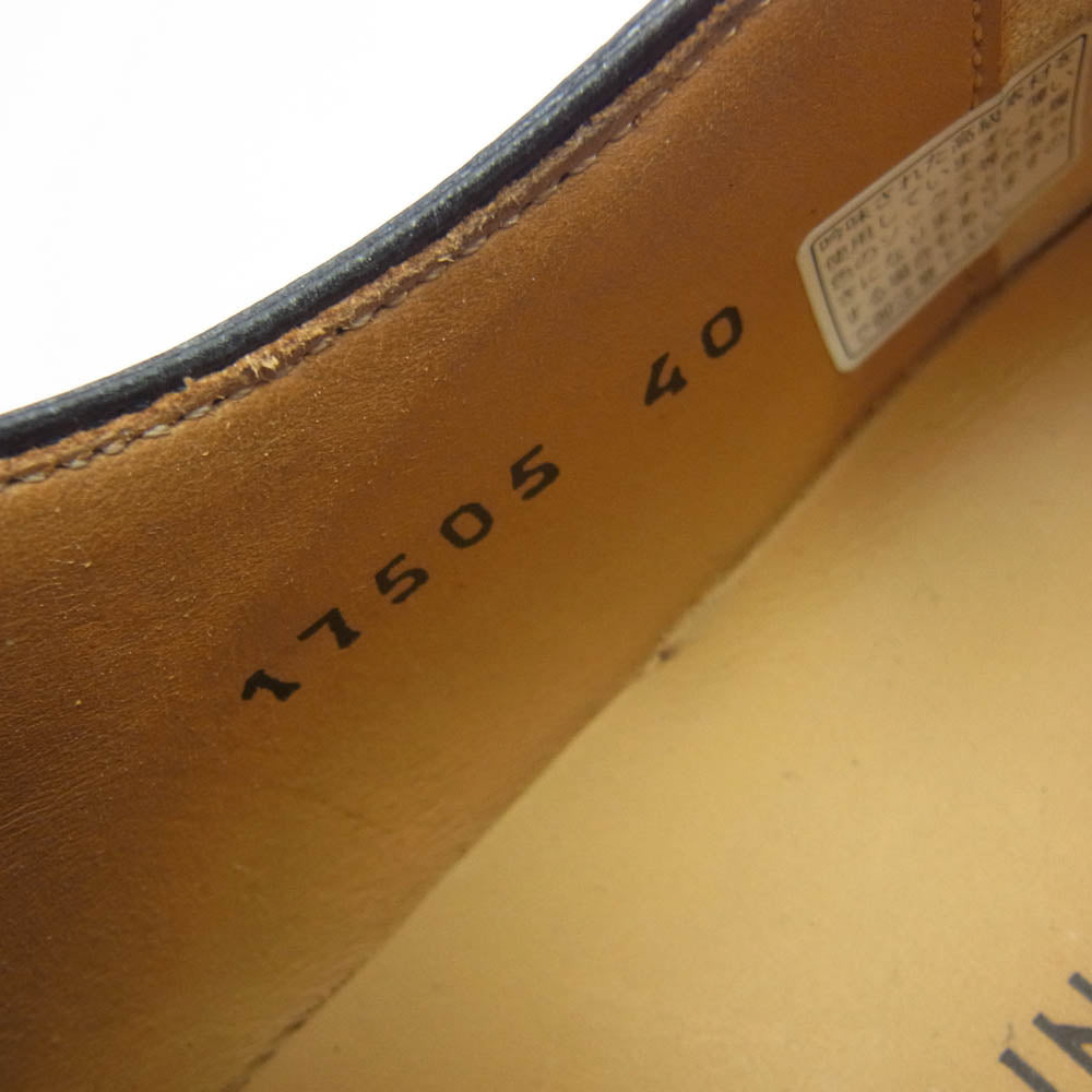 マグナーニ 17505 メダリオン ドレス レースアップ レザー シューズ ブラック系 40【美品】【中古】