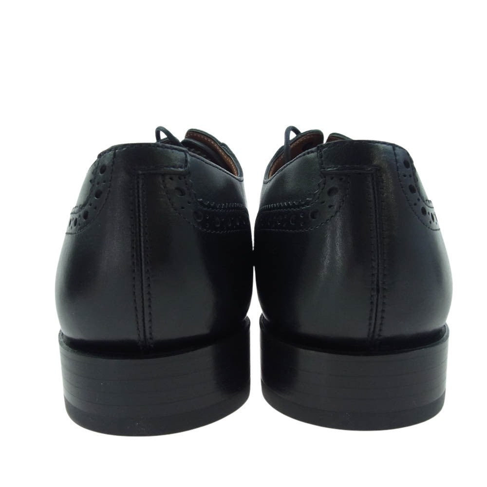 ユニオンインペリアル U2002-10 Semi Brogue Oxford セミブローグ オックスフォード レースアップ レザー シューズ ブラック系 8【新古品】【未使用】【中古】
