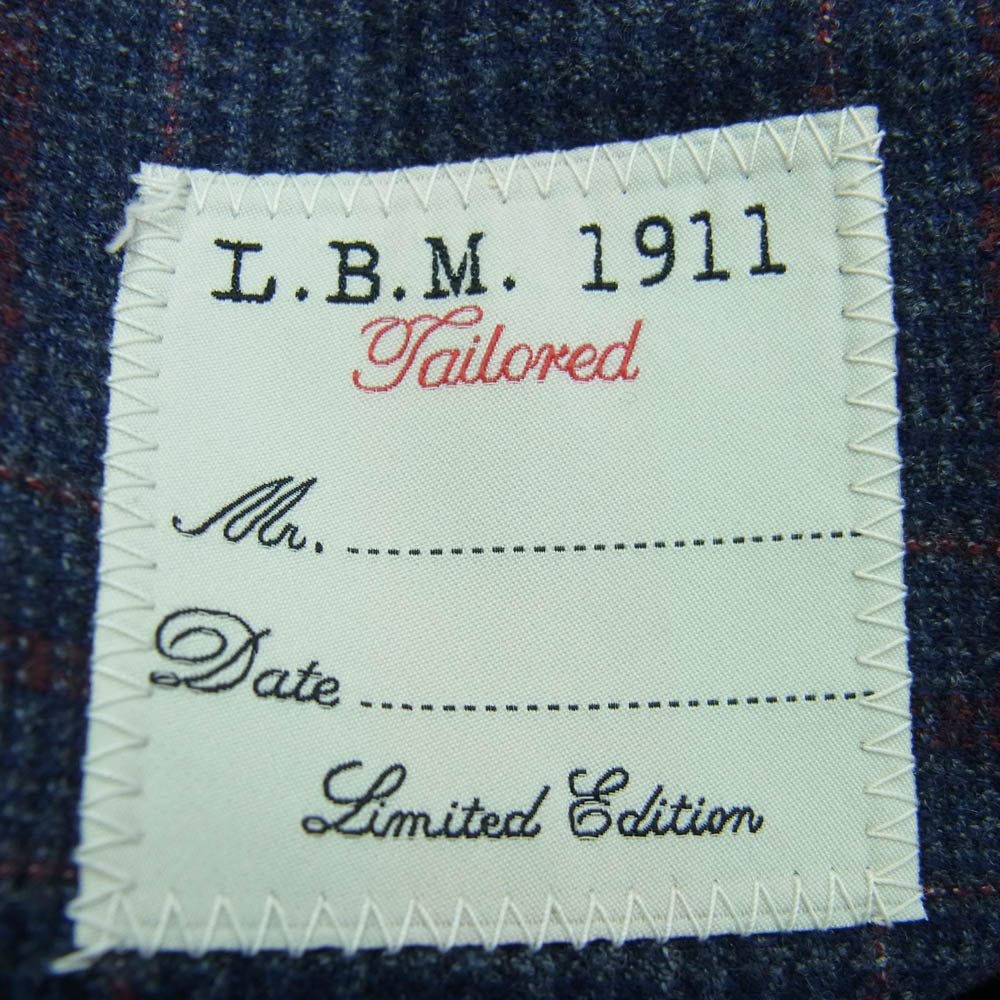 L.B.M 1911 2B チェック テーラード ジャケット ネイビー系【中古】