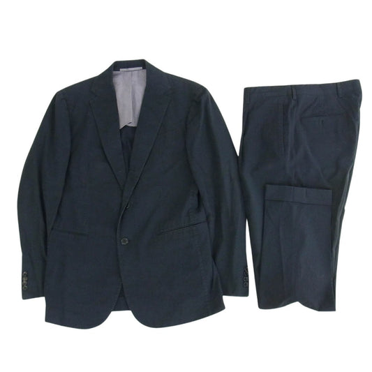 スティレラティーノ シアサッカー 2B テーラード スーツ ジャケット パンツ セットアップ ブラック系【中古】