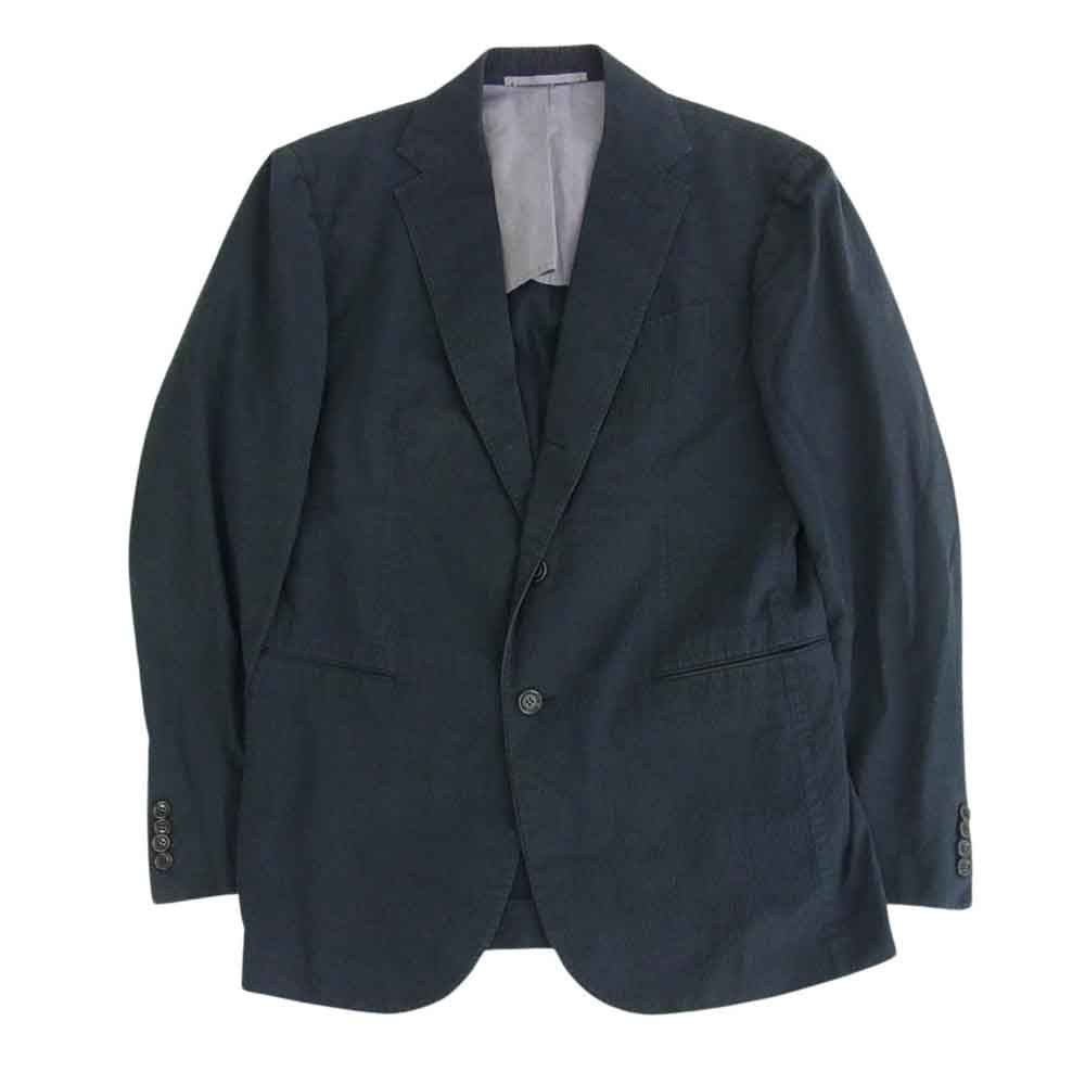 スティレラティーノ シアサッカー 2B テーラード スーツ ジャケット パンツ セットアップ ブラック系【中古】