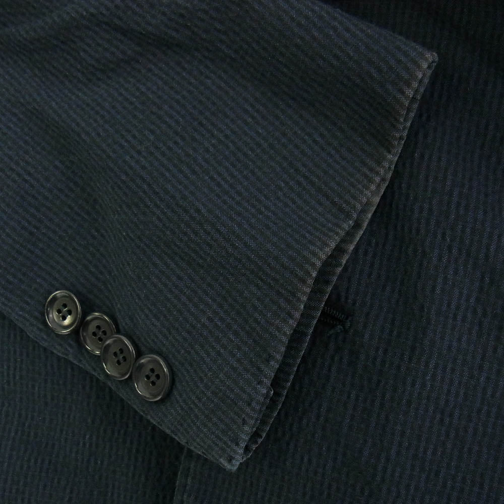 スティレラティーノ シアサッカー 2B テーラード スーツ ジャケット パンツ セットアップ ブラック系【中古】