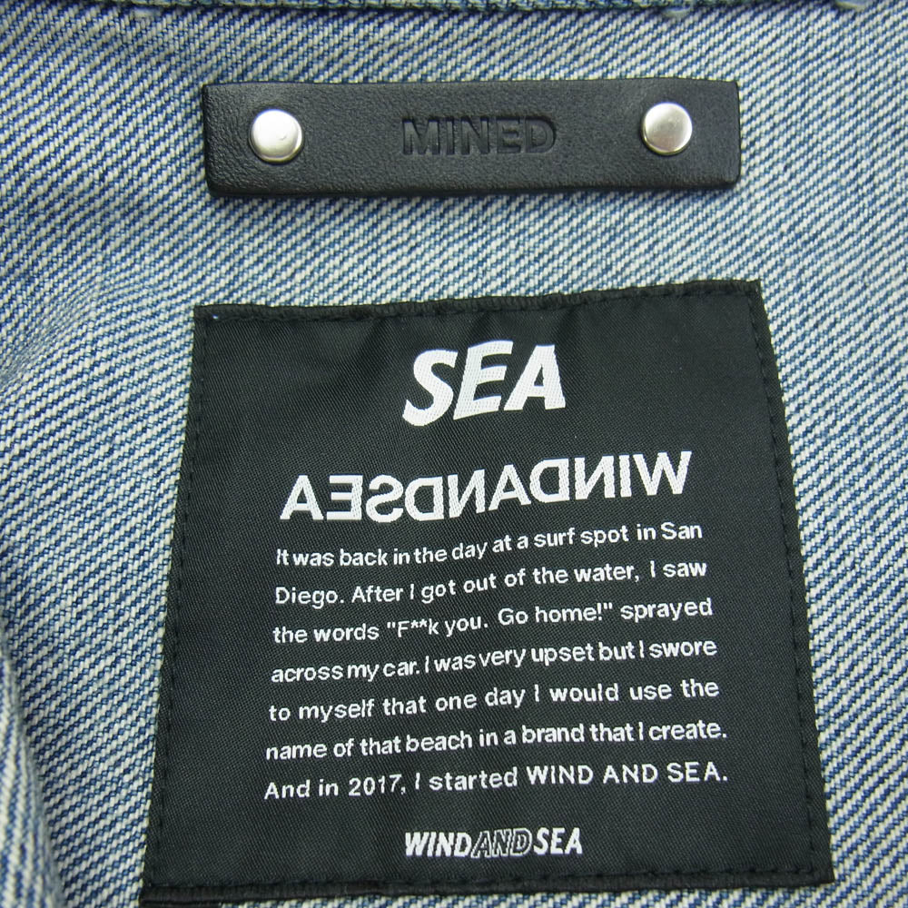 MINEDENIM マインデニム 24SS 24MND-WAS001 WINDANDSEA E.BF-GJKT USS デニム ジャケット インディゴブルー系 1【中古】